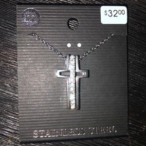 ‼️ Brand New with Tags Rhinestone Cross Necklace